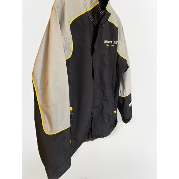 Bombardier ATV Riding Follow No One Jacket Sz L Fleece Lined RPM BRP Black Gray - Picture 2 of 11